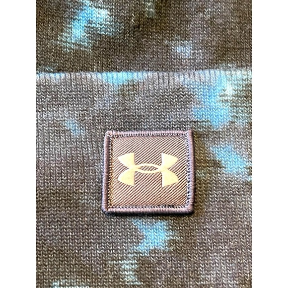 NWT Under Armour Halftime Printed Beanie Colder Conditions Tie Dye Men's Blue OS - Picture 7 of 9